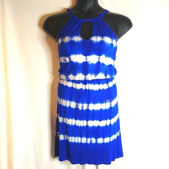 Blue Tye Dye Dress EUC👗❤️ - Picture 1 of 8